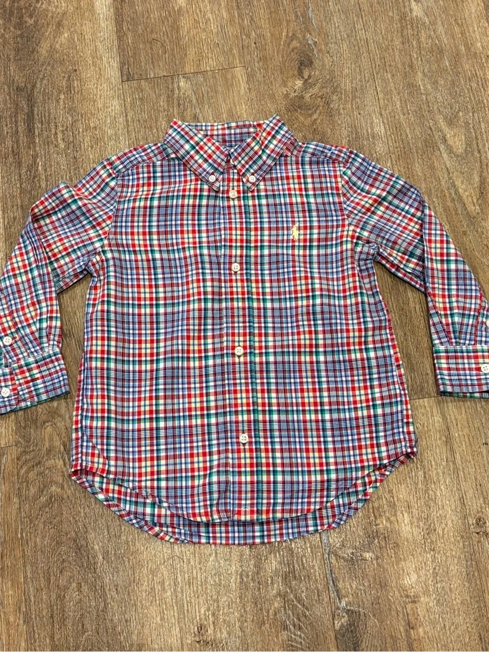 Lot of 4  Ralph Lauren Gingham Plaid Shirts Boys 3/3T  EUC
